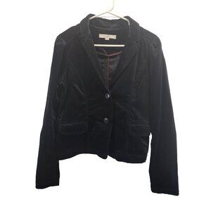 Ann Taylor Loft Black Velvet Blazer Jacket Womens Size 4